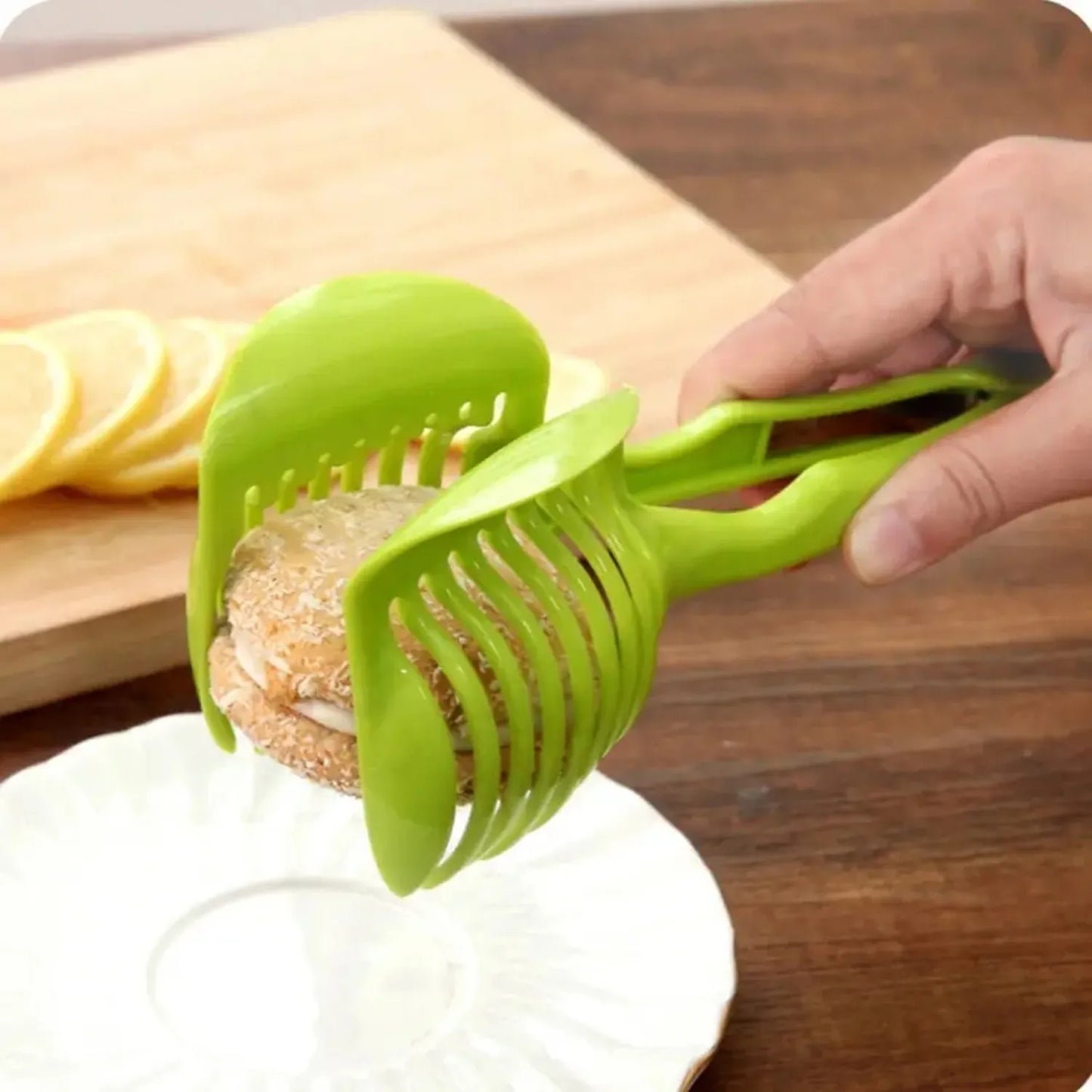 Handy Handheld Potato Slicer and Tomato Cutter!