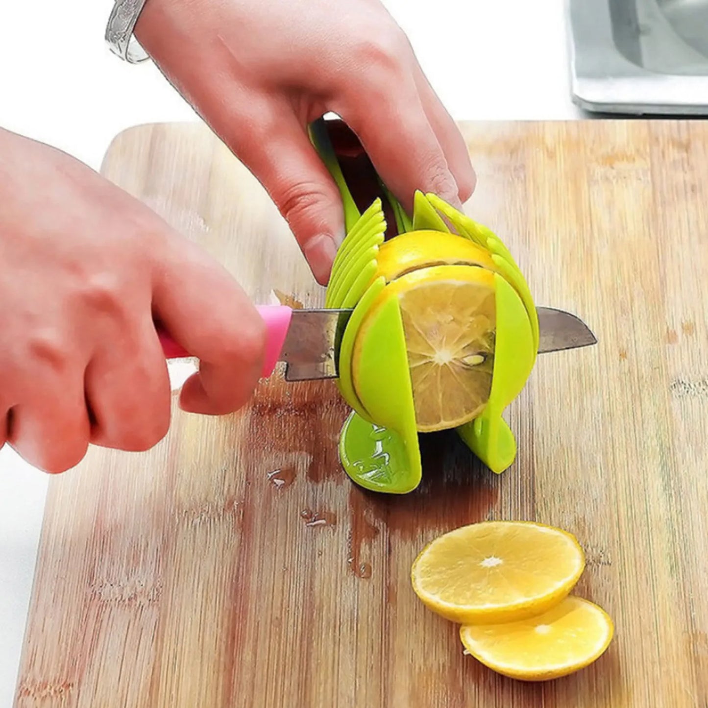 Handy Handheld Potato Slicer and Tomato Cutter!